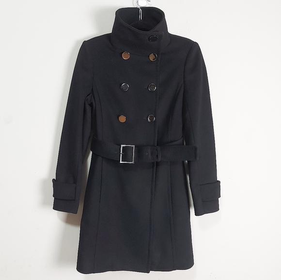 Babaton Jackets & Blazers - Aritzia T. Babaton Bromley Coat Small Black Wool Cashmere Blend Double Breasted